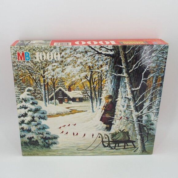 Charles Wysocki's Americana Cardinal Christmas Puzzle 1000 Pieces NEW - Picture 1 of 9